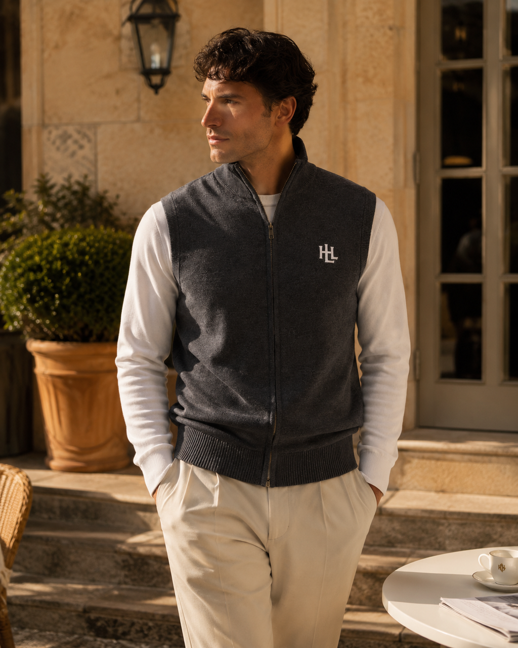 Gilet Entre-deux gris - lifestyle