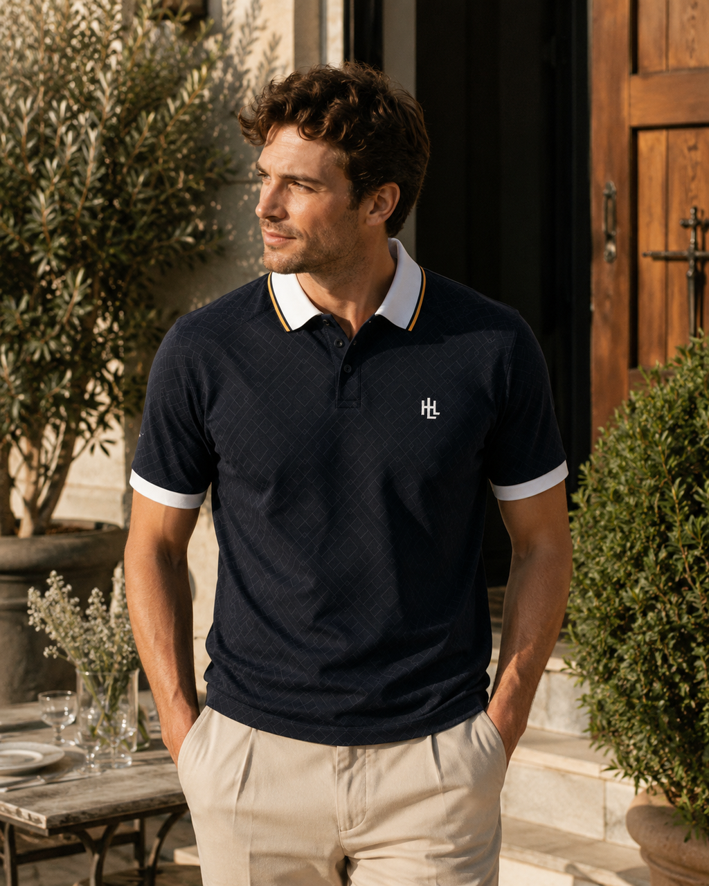Polo Revers marine - lifestyle