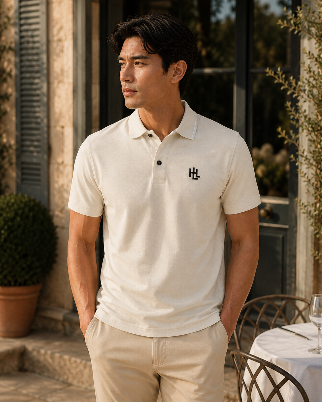 Polo Spin beige - lifestyle