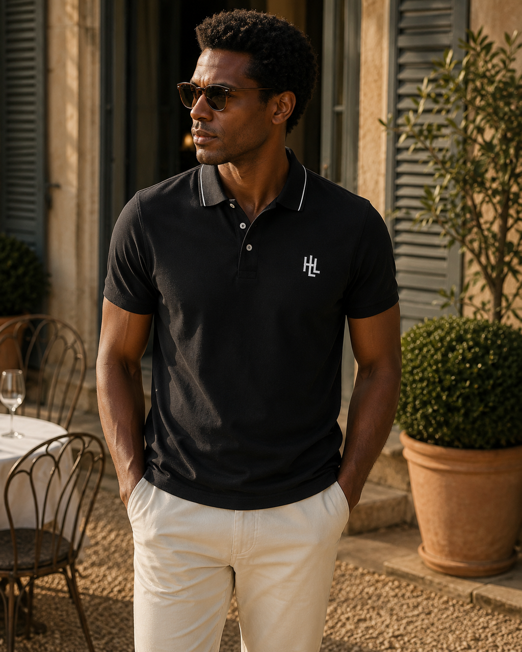 Polo Spin noir - lifestyle