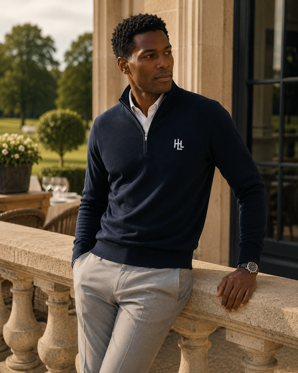 Sweat Grand Chelem bleu - lifestyle