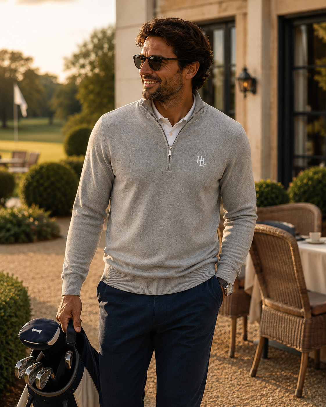 Sweat Grand Chelem gris - lifestyle